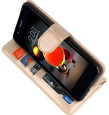 Wallet Cases Tasche für LG K8 2018 Gold