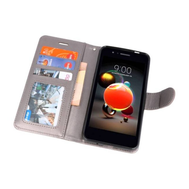 Wallet Cases Case für LG K8 2018 Grau