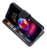 Wallet Cases Tasche für LG K10 2018 Schwarz