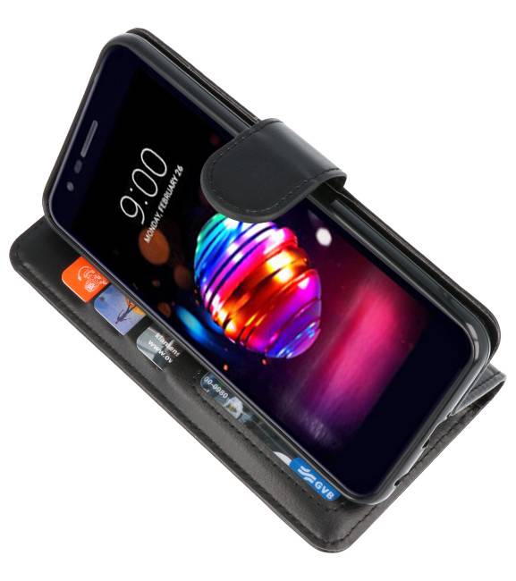 Wallet Cases Hoesje voor LG K10 2018 Zwart