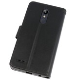 Wallet Cases Tasche für LG K10 2018 Schwarz