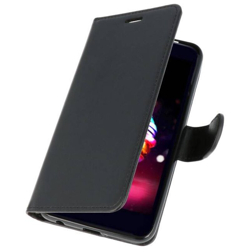 Wallet Cases Tasche für LG K10 2018 Schwarz