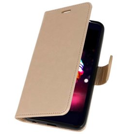 Étui portefeuille pour LG K10 2018 Gold