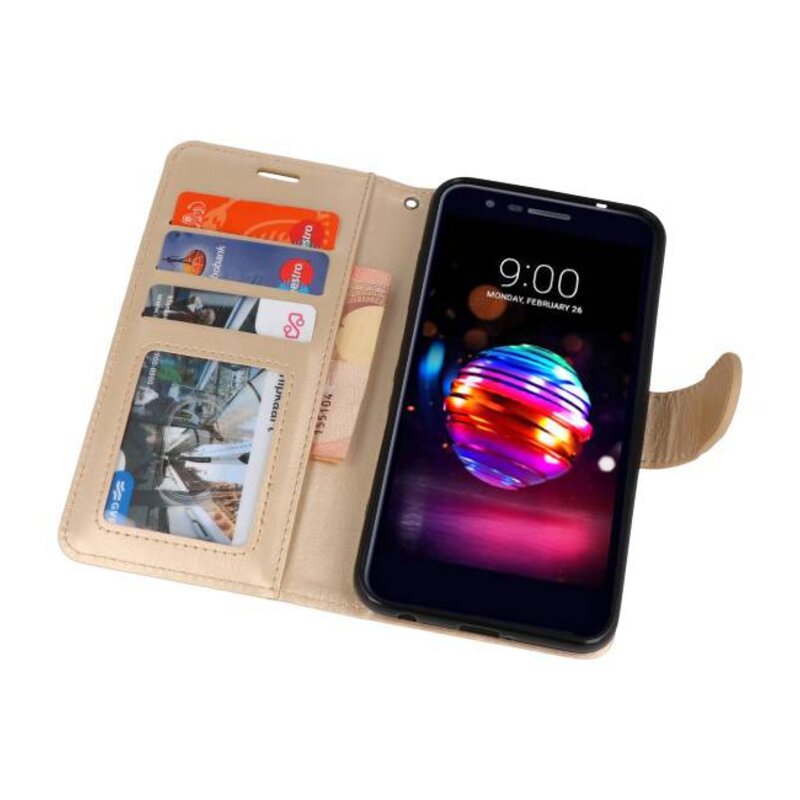 Wallet Cases Case for LG K10 2018 Gold