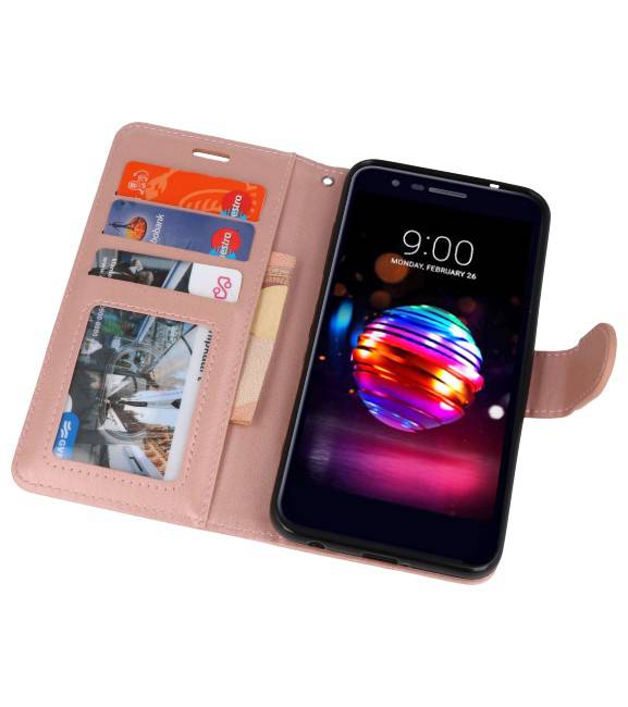 Wallet Cases Hoesje voor LG K10 2018 Roze