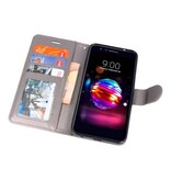 Etui Portefeuille pour LG K10 2018 Gris