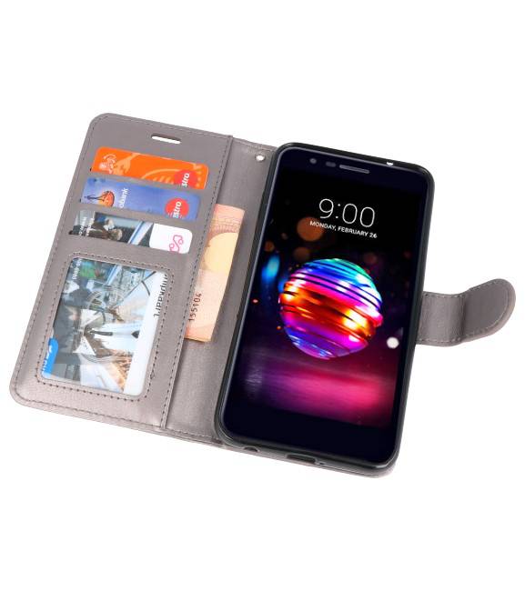 Wallet Cases Case for LG K10 2018 Gray