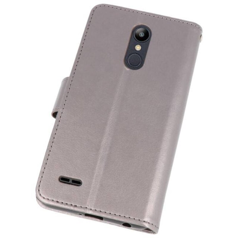 Etui Portefeuille pour LG K10 2018 Gris