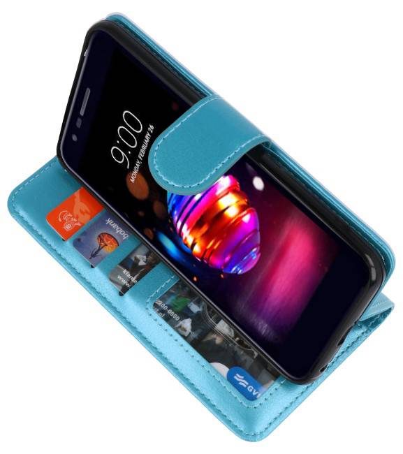 Wallet Cases Hoesje voor LG K10 2018 Turquoise