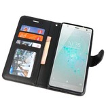 Wallet Cases Hoesje voor Xperia XZ2 Zwart