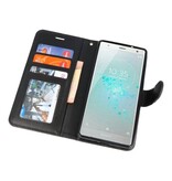 Étui portefeuille pour Xperia XZ2 Noir