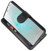 Wallet Cases Tasche für Xperia XZ2 Schwarz
