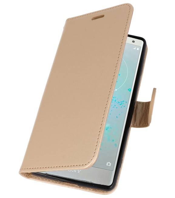 Estuche para estuches Wallet para Xperia XZ2 Gold