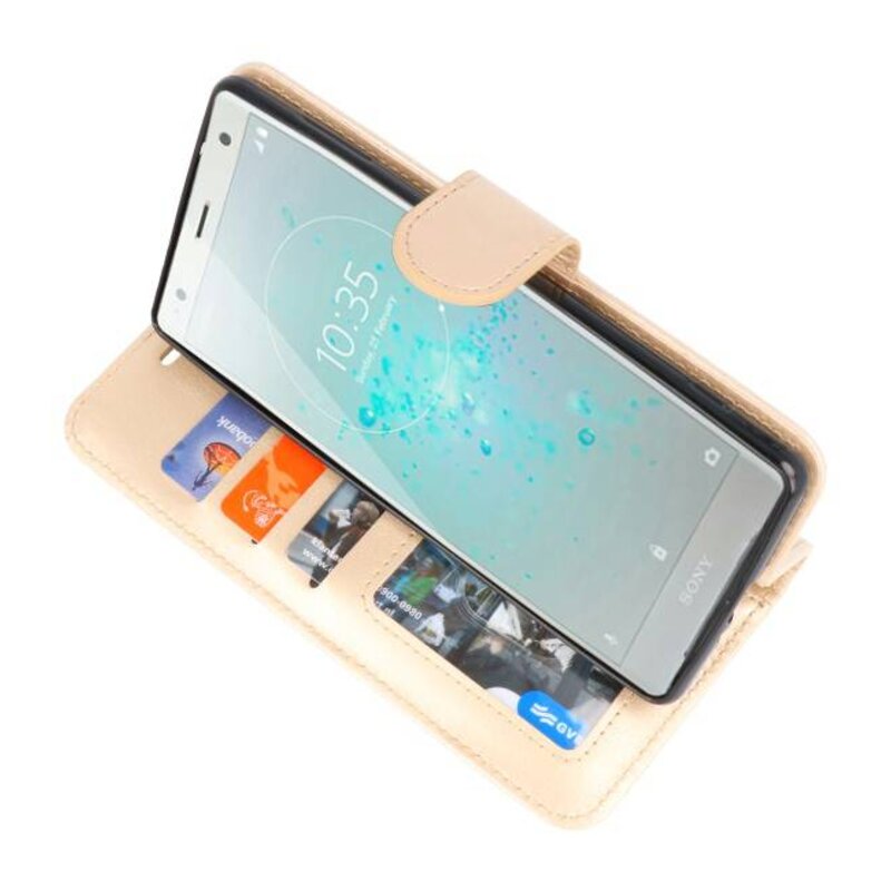 Wallet Cases Case for Xperia XZ2 Gold