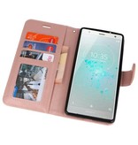 Wallet Cases Hoesje voor Xperia XZ2 Roze