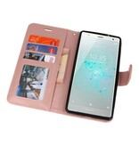 Custodia a portafoglio per Xperia XZ2 rosa