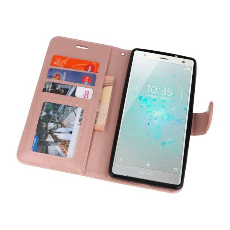 Custodia a portafoglio per Xperia XZ2 rosa