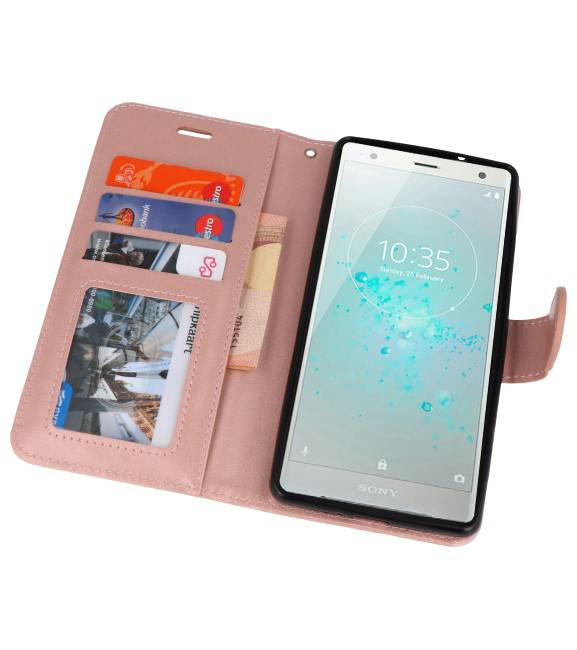 Wallet Cases Hoesje voor Xperia XZ2 Roze