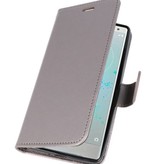 Funda con estuche Wallet para Xperia XZ2 gris