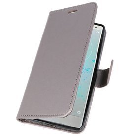 Custodia a Portafoglio per Xperia XZ2 Grigio