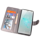 Funda con estuche Wallet para Xperia XZ2 gris