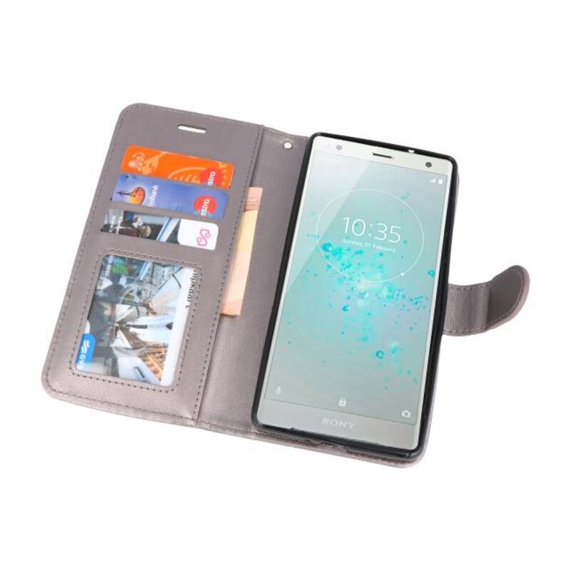 Wallet Cases Case for Xperia XZ2 Gray