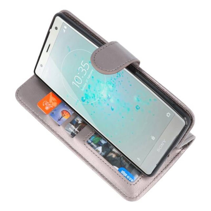 Étui portefeuille pour Xperia XZ2 Gris
