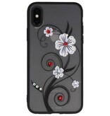 Diamand Lilies Cases for iPhone X White