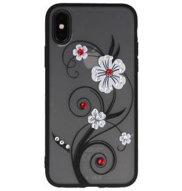 Estuches Diamant Lilies para iPhone X Blanco