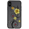 Custodie Diamand Lilies per iPhone X Giallo