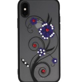 Custodie Diamand Lilies per iPhone X Purple