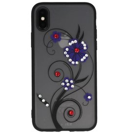 Diamand Lilies Cases for iPhone X Purple