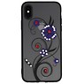Diamand Lilien-Hüllen für iPhone X purpurrot