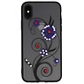 Diamand Lilies Cases for iPhone X Purple