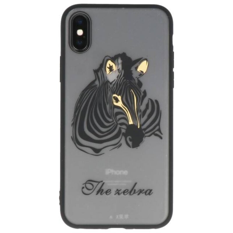 Dieren TPU Hoesjes Cases voor iPhone X Zebra