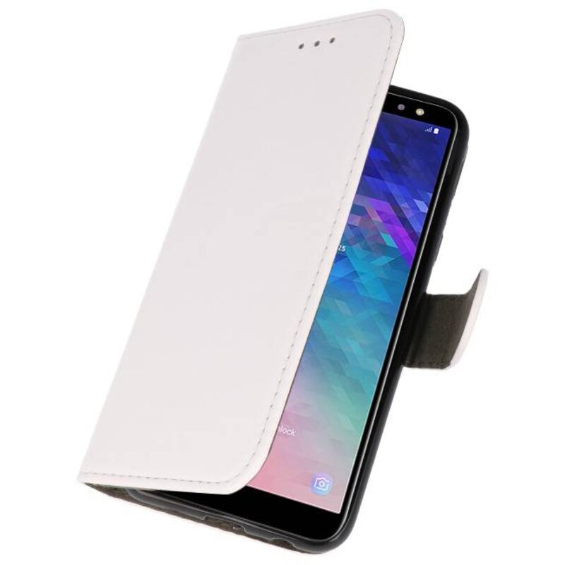 Bookstyle Wallet Cases Tasche für Galaxy A6 2018 Weiß
