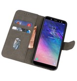 Bookstyle Wallet Cases Hoesje voor Galaxy A6 2018 Wit