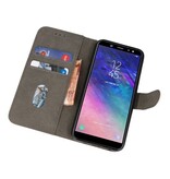 Bookstyle Wallet Cases Tasche für Galaxy A6 2018 Weiß