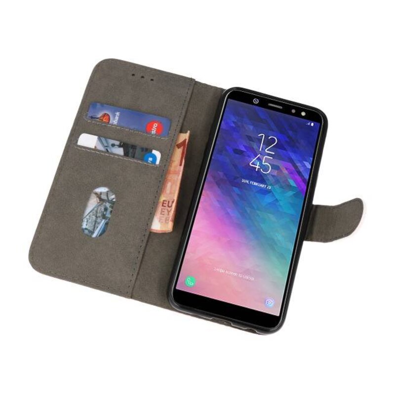 Bookstyle Wallet Cases Tasche für Galaxy A6 2018 Weiß
