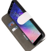 Bookstyle Wallet Cases Hoesje voor Galaxy A6 2018 Wit