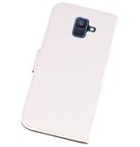 Bookstyle Wallet Cases Tasche für Galaxy A6 2018 Weiß