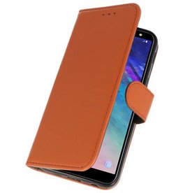 Custodia a portafoglio per Custodia per Galaxy A6 2018 Marrone