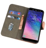 Bookstyle Wallet Cases Tasche für Galaxy A6 2018 Braun