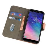 Bookstyle Wallet Cases Tasche für Galaxy A6 2018 Braun