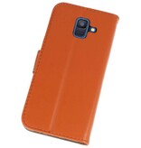 Bookstyle Wallet Cases Case for Galaxy A6 2018 Brown