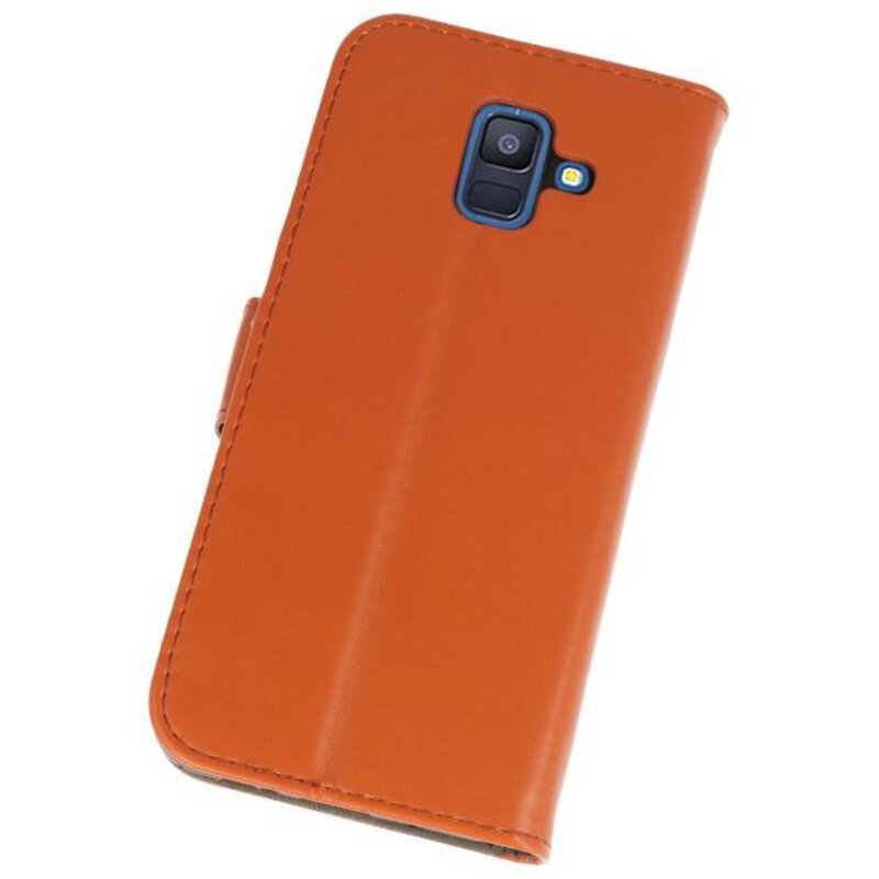 Custodia a portafoglio per Custodia per Galaxy A6 2018 Marrone