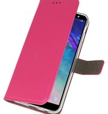 Bookstyle Wallet Cases Hoesje voor Galaxy A6 2018 Roze