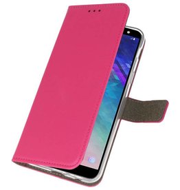 Bookstyle Wallet Cases Case for Galaxy A6 2018 Pink