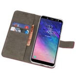 Funda de estuche para estuches de Bookstyle para Galaxy A6 2018 rosa