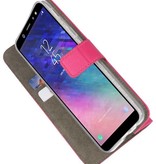 Bookstyle Wallet Cases Taske til Galaxy A6 2018 Pink